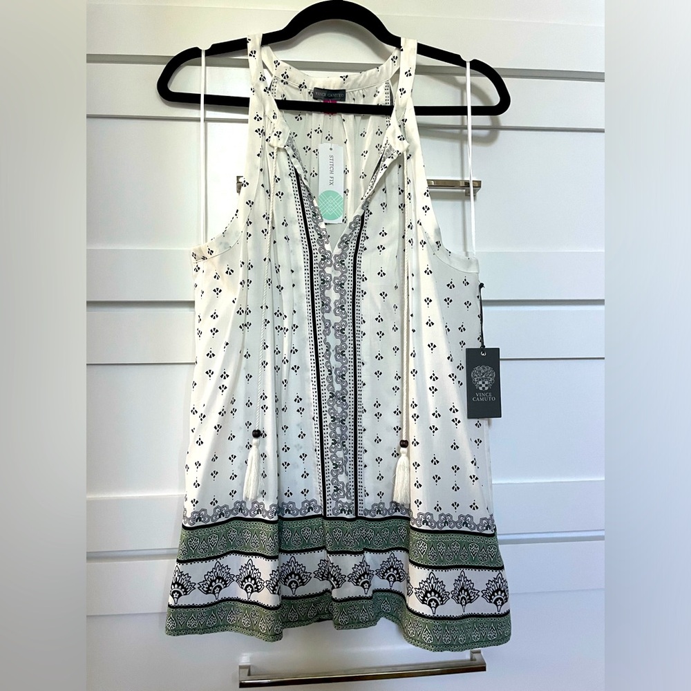 NWT Vince Camuto Split Neck Top